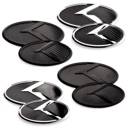 3D ABS K Logo Front Grill Emblem Rear Trunk Badge Car Sticker Decal For Kia K5 2011-2013 Optima Forte 2009-2014