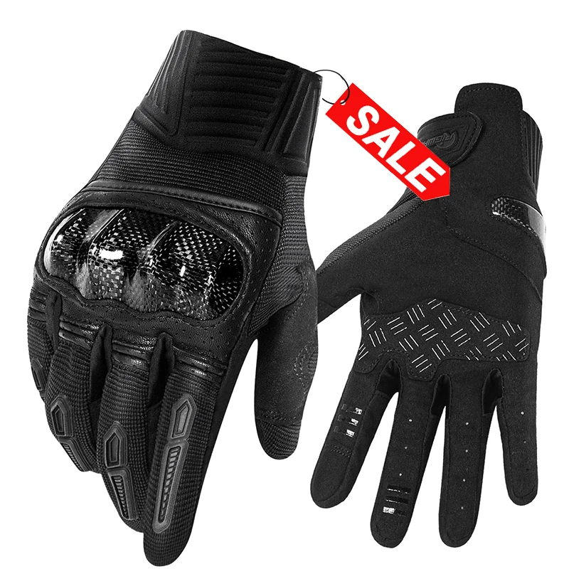 Motorcycle Cycling Gloves Carbon Fiber Protective Gloves Clearance Discount Autumn Winter Full Fingers Touch Screen Gloves