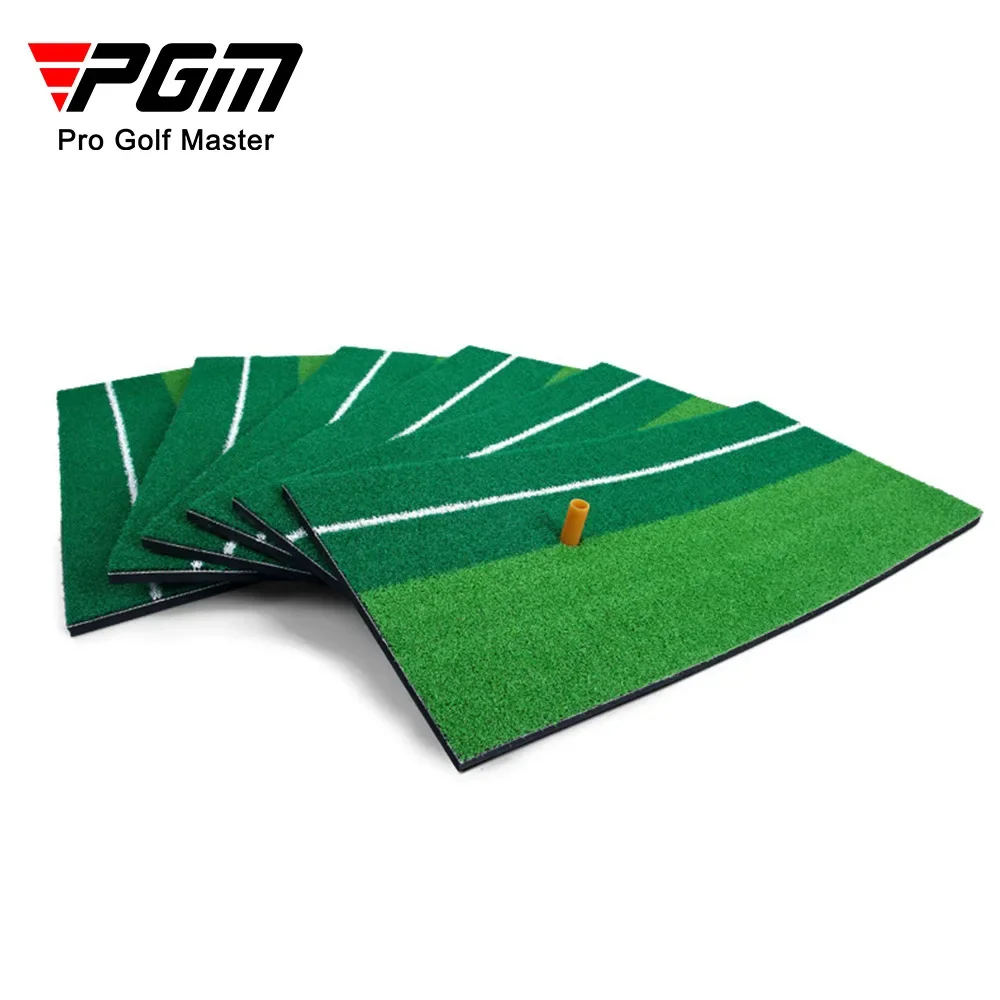 PGM Golf Mat with Rubber Tee Holder Realistic Grass Putting Mats Outdoor Sports Golf Training Turf Mat Indoor Office DJD003-9