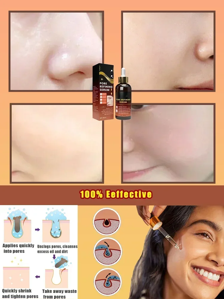 Pore Shrink Face Skin Care Serum Facial Essence For Shrinking Pores Remover Relieving Dryness Moisturizing Oil Control Firming