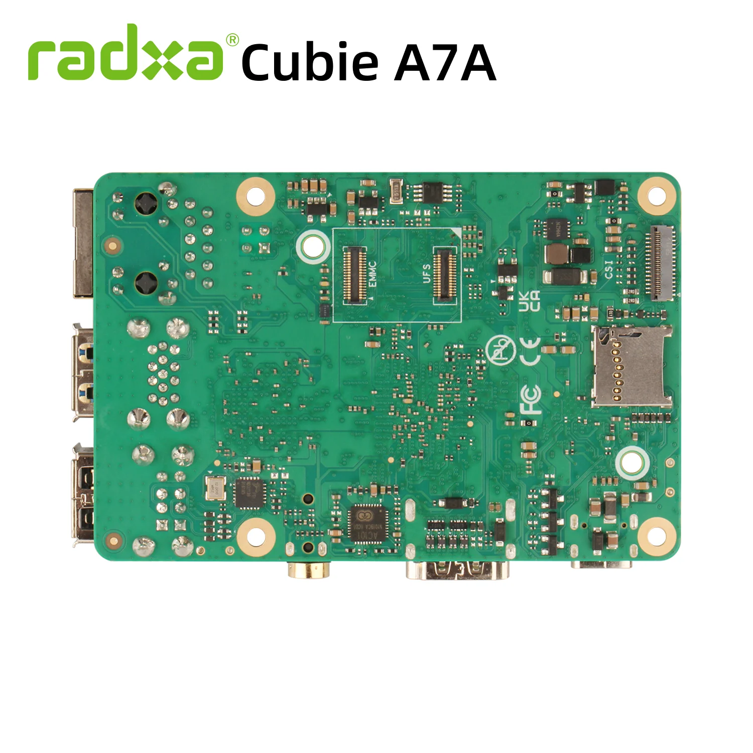 

Radxa Cubie A7A,Allwinner 8 Core SOC 3TOPS AI Acceleration RISC-V, The New Standard for Edge Al, LPDDR5,Single BoardComputer