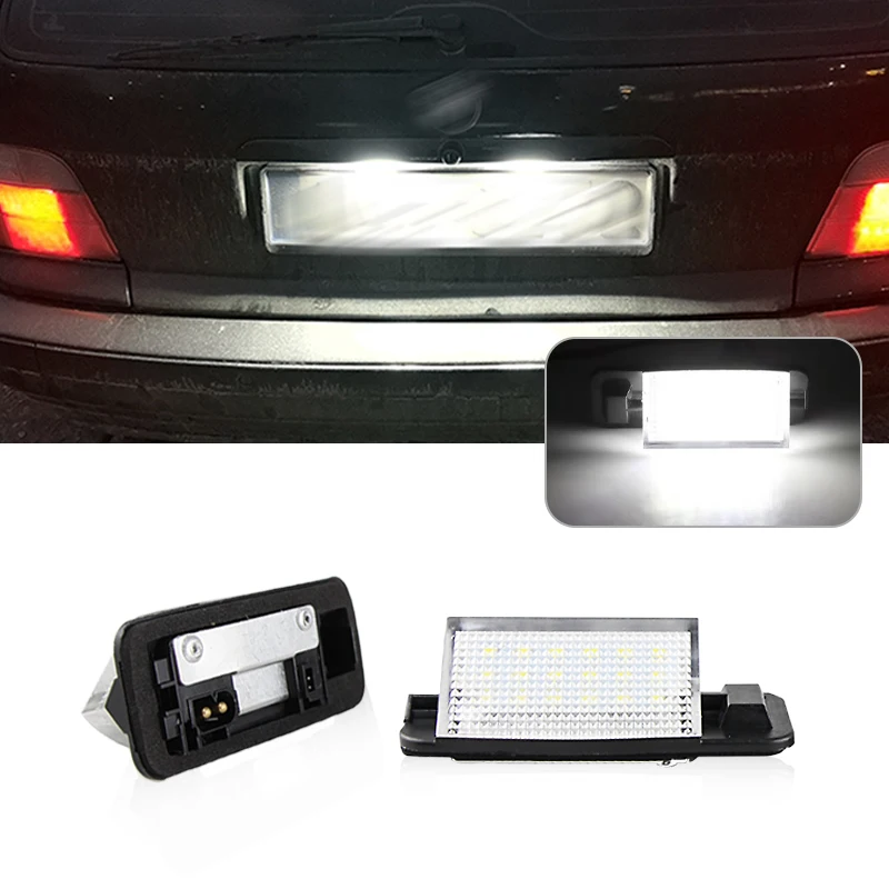 Canbus For BMW E36 Led License Plate Light 18SMD White 12v Number Plate Lamp Bulbs For BMW E36 318i 318is 318ti 325i M3,92-98