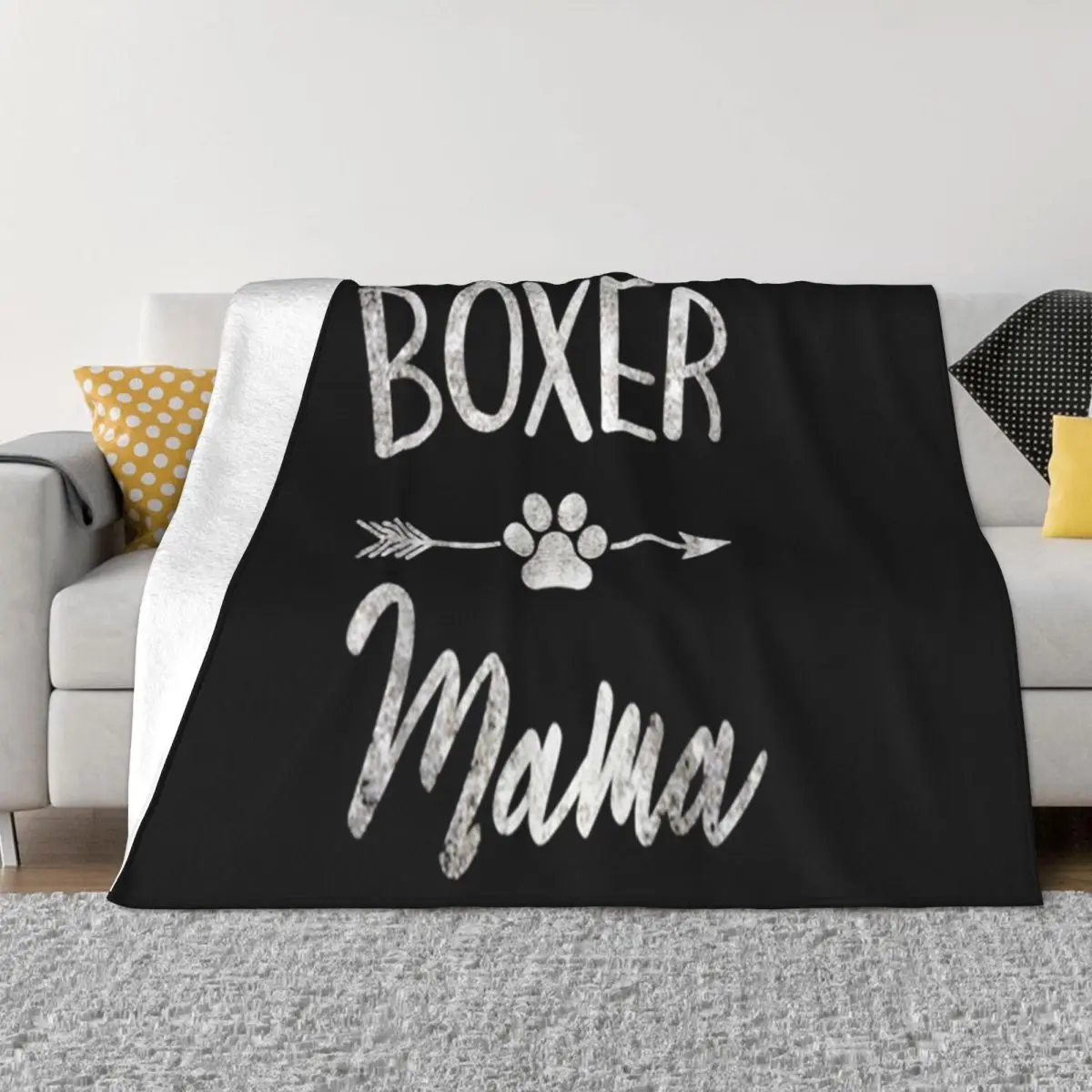 Premium Boxer Mama Boxer Lover Owner Gift Boxer Dog Mom Casual Fitness Good Quality Kawaii Throw Blanket