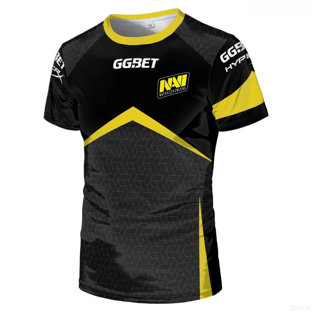 e스포츠 CS:GO 게임 네비 팀 유니폼 티셔츠 게임 플레이어 대회 스포츠 훈련 티셔츠 속건 남성 캐주얼 네이비 의류 티