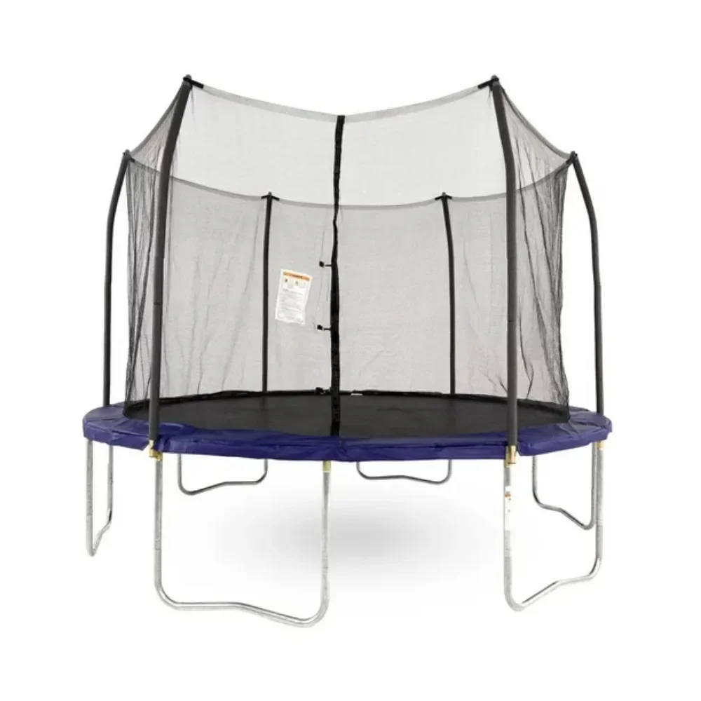 Trampoline 12 FT, Round,Outdoor Trampoline for Kids with Safety Enclosure Net and Spring Pad, Rust Resistant