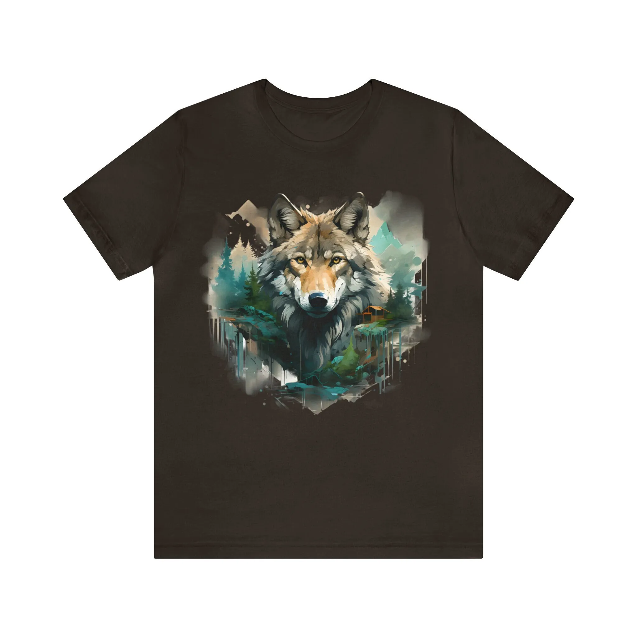 Camiseta de acuarela de lobo ártico, regalos naturales para amantes de la naturaleza, regalos para caminantes, regalos para acampar, camiseta Bella Canvas 3001