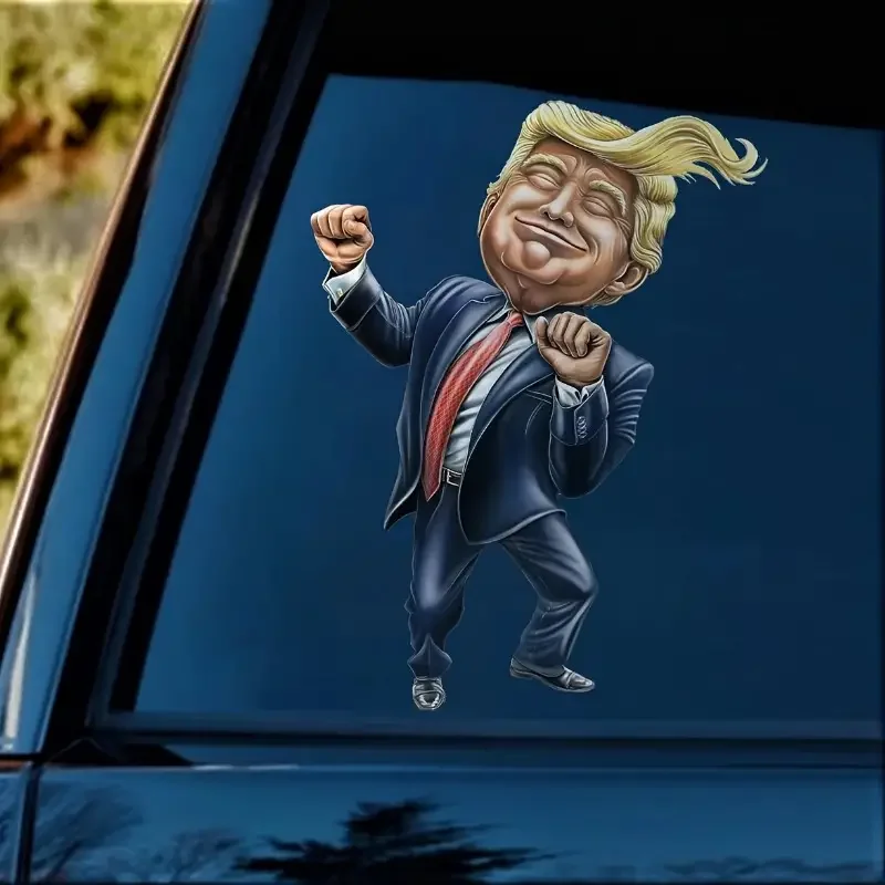 2pcs funny Trump dancing car window stickers, personalized vehicle decoration