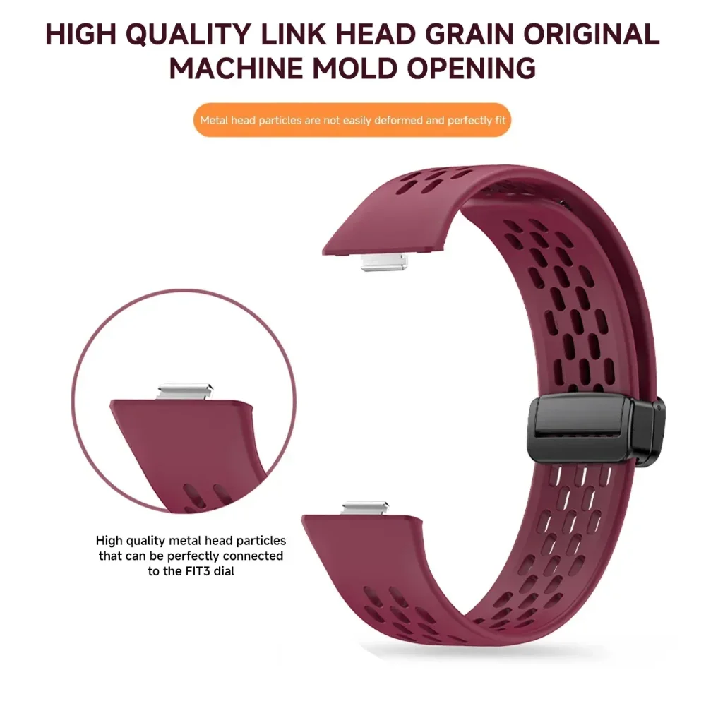 Cinturino sportivo in silicone per Huawei Watch Fit 4 3 Cinturino magnetico morbido per Huawei Watch Fit 4Pro Comoda cintura Correa