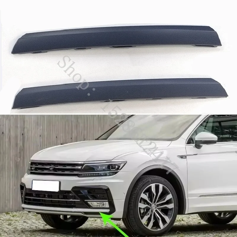 

For Volkswagen VW Tiguan R-Line 2017 2018 2019~2021 Protective decorative strip under the front bumper Trim Without Painting