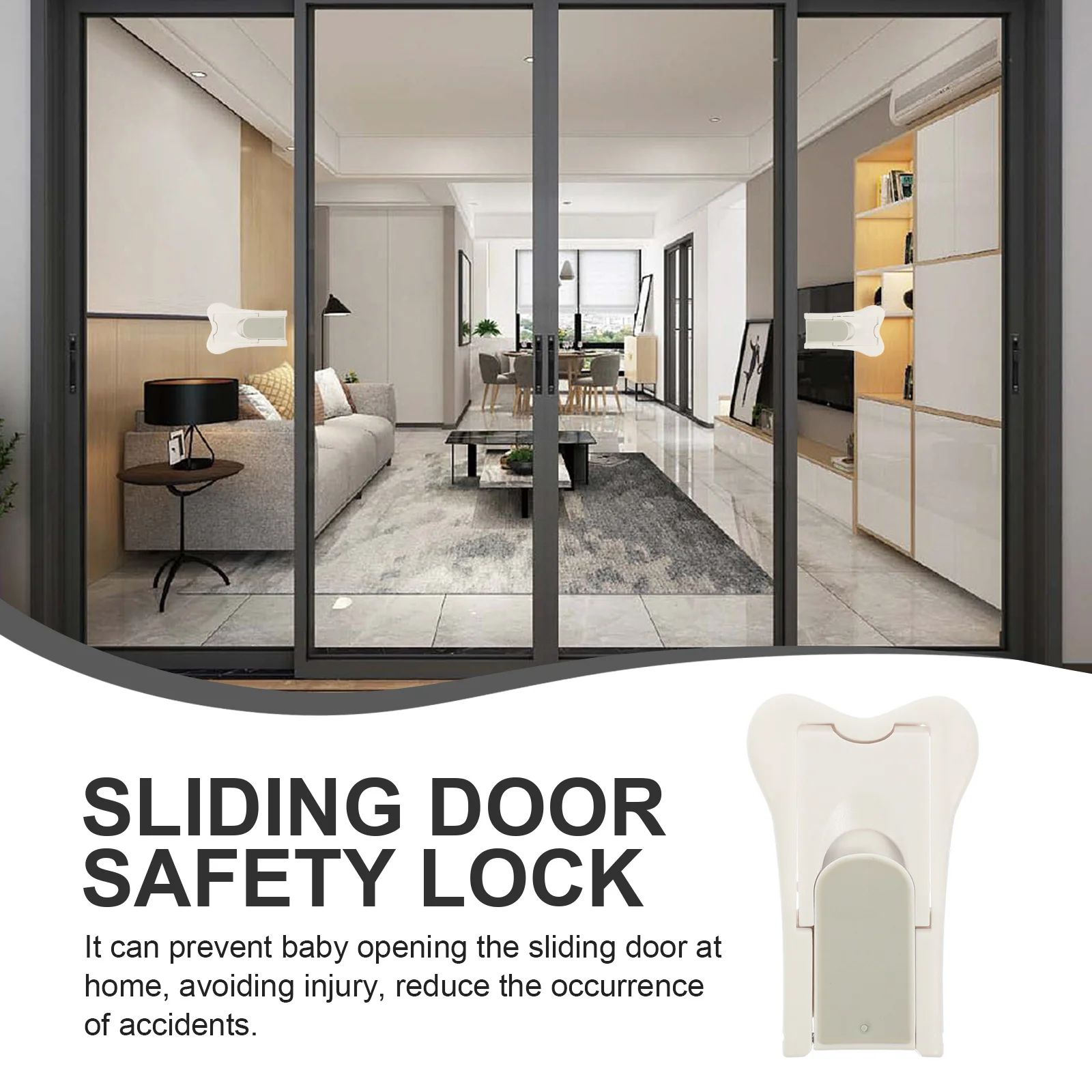 

3Pcs Window Security Locks Sliding Door White Adjustable Childproof Lock for Baby Safety Window Locks Sliding Door Lock