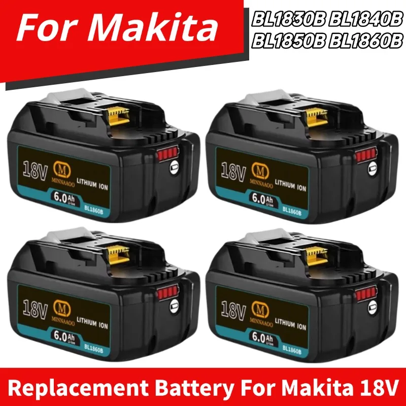 

For Makita 6.0Ah/5.0Ah lithium-ion battery BL1840B BL1830B BL1850B BL1860B LXT400 for Makita power tools with 3A charger