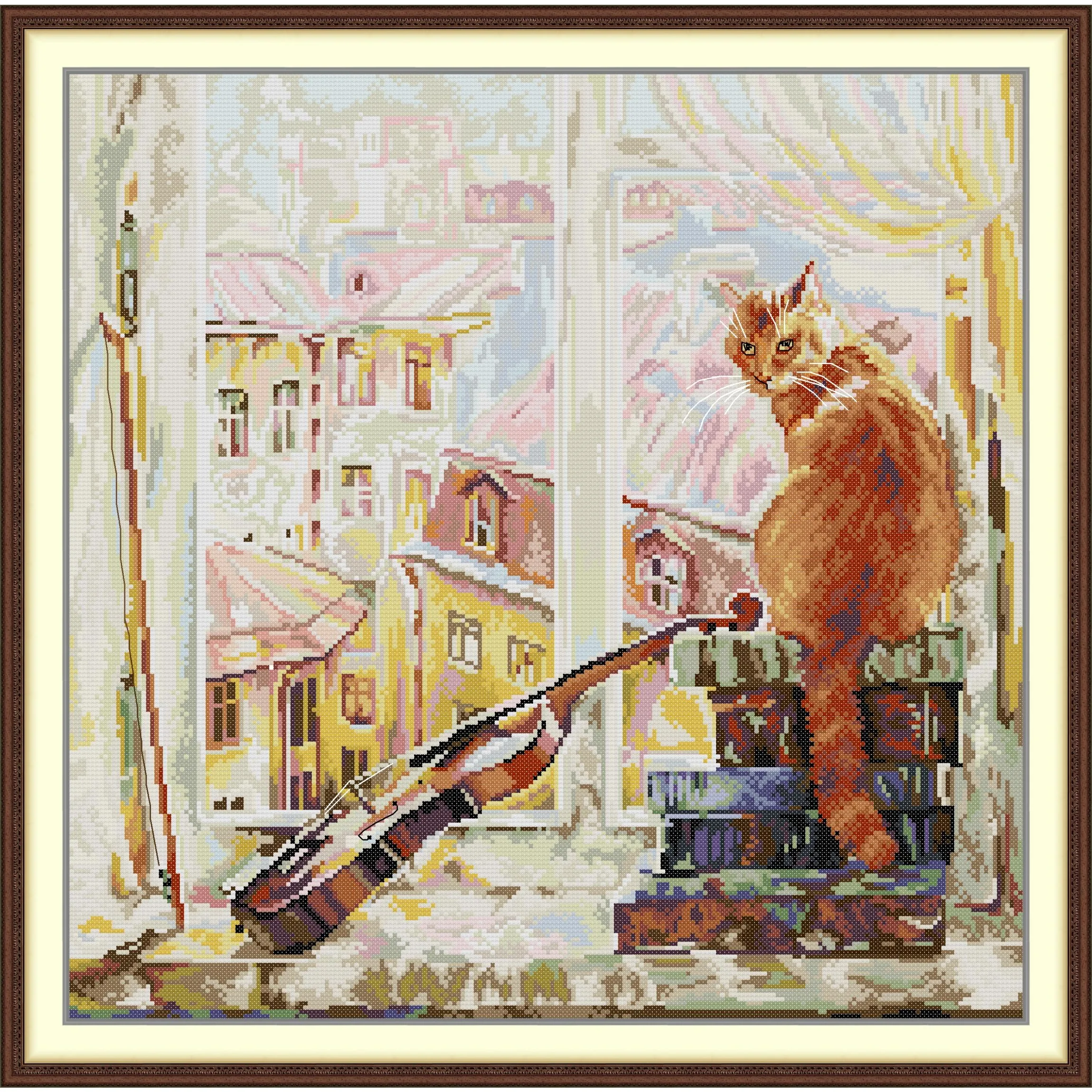 

Soulgift News Набор для вышивки крестом с предварительной печатью, штампованная ткань Аида с нитками DMC, набор для вышивания - Утренняя мелодия