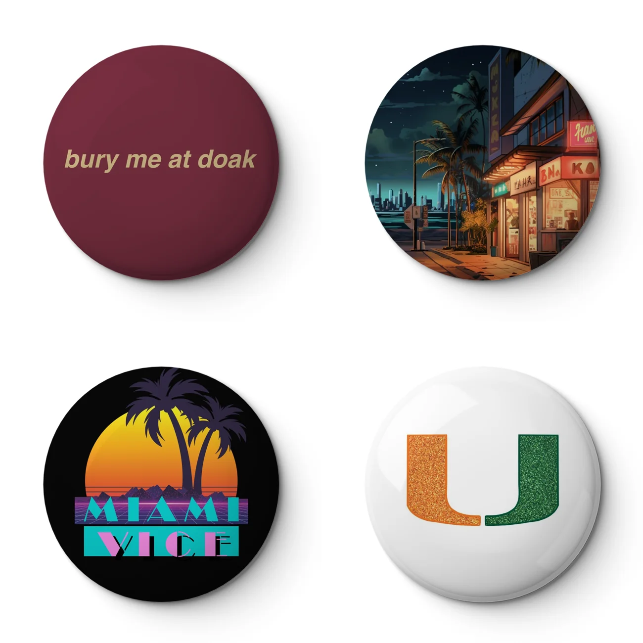 شاطئ ميامي-دبوس زر ناعم للنساء ، زخرفة معدنية ، مجوهرات لطيفة ، قبعة مضحكة ، طية صدر السترة ، هدية #1