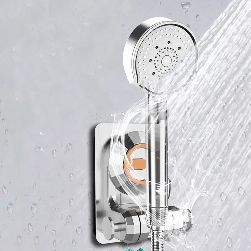 New Shower Head Holder Adjustable Wall Mounted Shower Holder Without Punching Showerhead Handheld Bracket Bathroom  Accessories