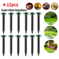 Mole Repeller Solar 4pcs Outdoor Insect Deterrent Snake Vole Gopher Remover Tool Outdoor Solar Pest Repeller