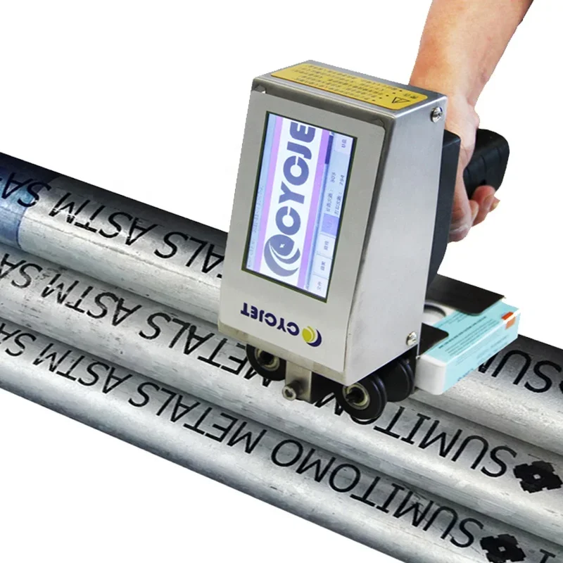 CYCJET ALT360Pro Steel Tube Handheld Inkjet Printer for Date QR Code Bar Code Number Logo Outdoor Printing