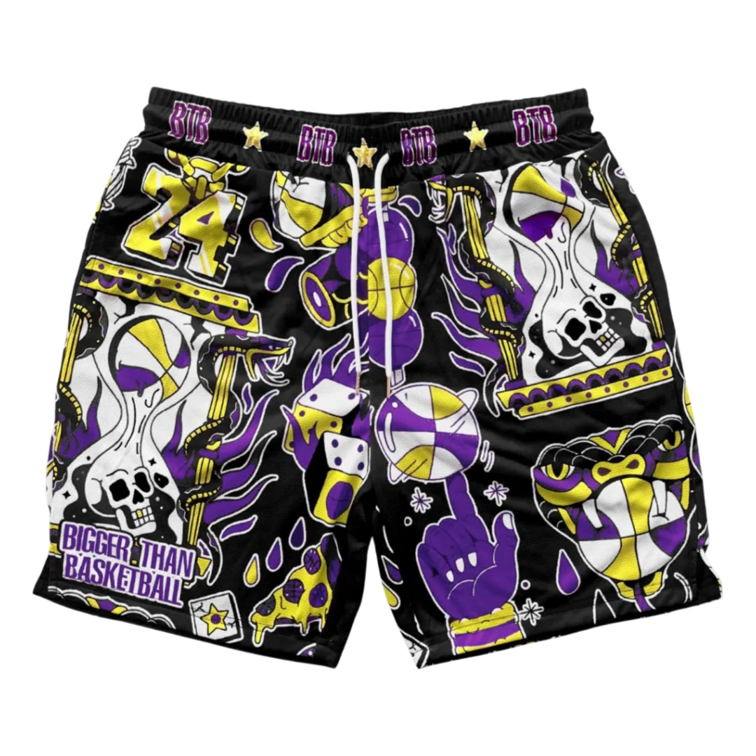 

Баскетбольные шорты Mamba Madness, спортивные сетчатые шорты с карманами, летние быстросохнущие мягкие легкие шорты для плавания, мото-шорты