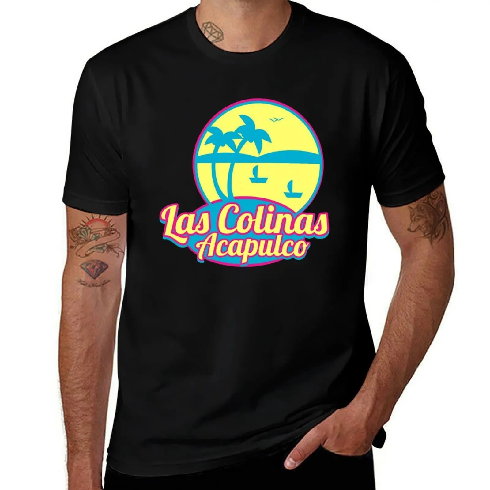 Las Colinas, Acapulco, Mexico, Las.Colinas Hotel, Beach, Bar shirt T-Shirt Basic Daily Outfit Short Sleeve Tee