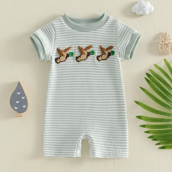 Duck Embroidered Baby Romper 1