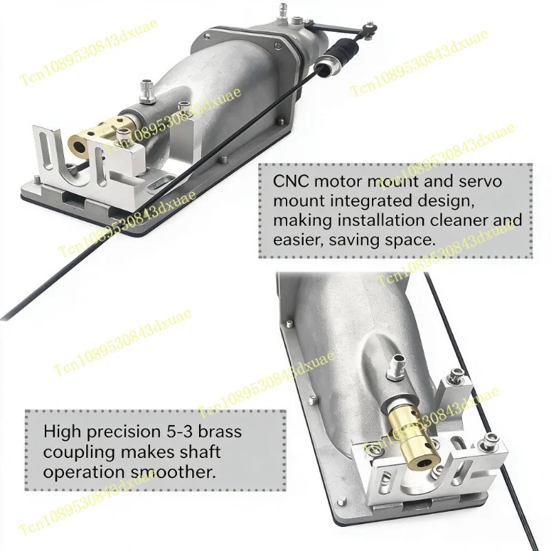 Full Aluminum Alloy 35mm Metal Pump Jet Thruster Water Jet Ejector Spray Propulsion Pump for RC Model Boat Ship view 5