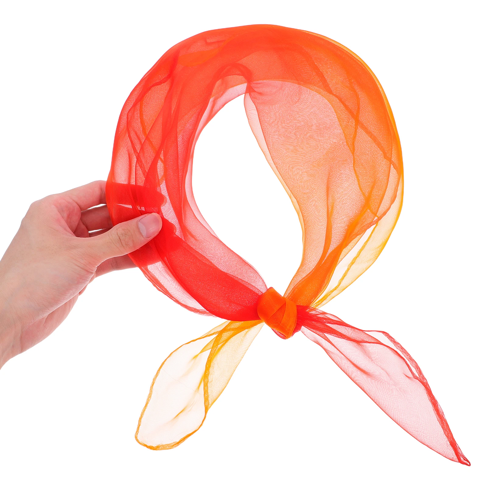 

Gradient Ramp Square Juggling Silk Dance Scarves Tricks Performance Props Accessories Movement Scarves Scarf by Inches (Orange &