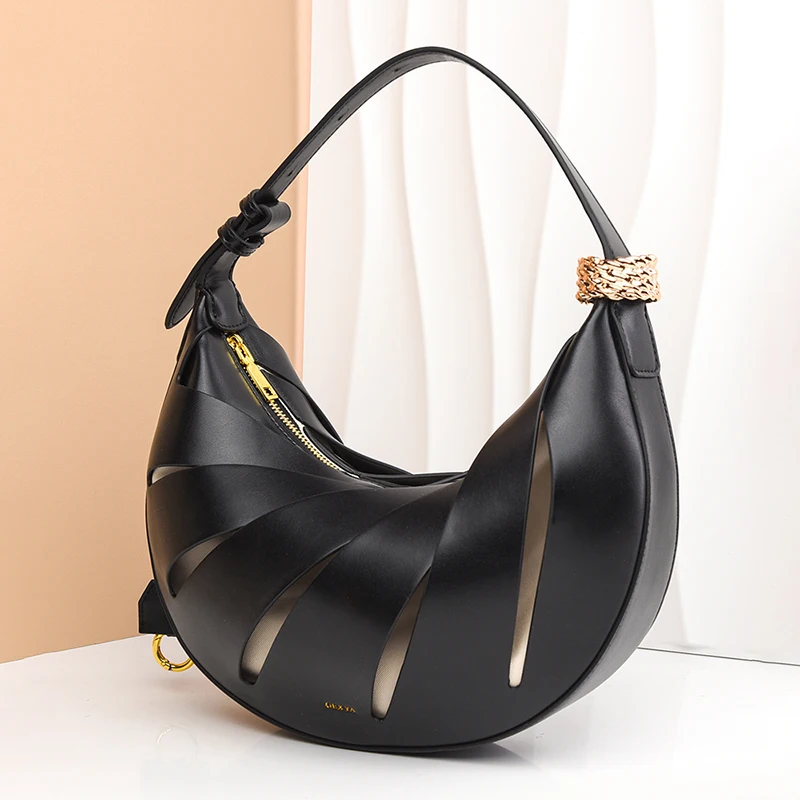 

Модная женская сумка в форме полумесяца, высококачественная сумка для подмышек, универсальная сумка на плечо, роскошная дизайнерская сумка