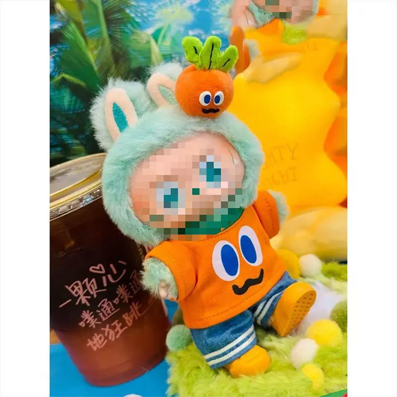 ل Labub 17 سنتيمتر "الجزر" ملابس الطفل الجيل الثاني والثالث دمى علكة الحلوى تخلق اكسسوارات مفاجئة للملابس