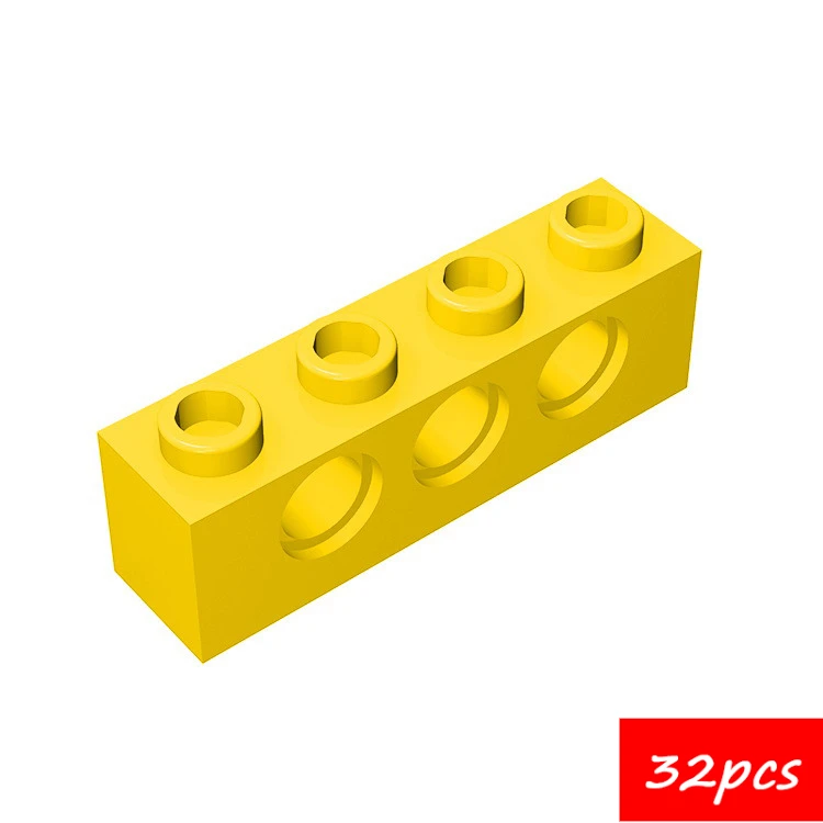 

32 шт., высокотехнологичные сборные частицы 3701, 1x4, комплект строительных блоков, сменные детали, игрушки для детей, подарки на день рождения