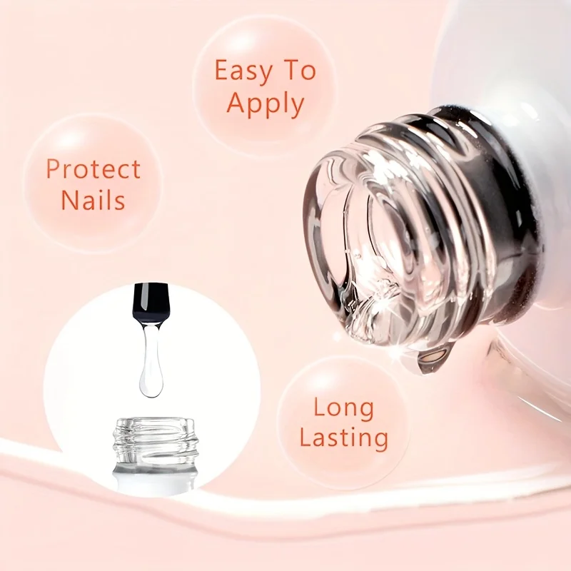 スーパートップコート 50ml - ノンワイプ、ソークオフLEDネイルアートジェル、低刺激性ニス、ホルムアルデヒドフリー、大人向け光沢仕上げ