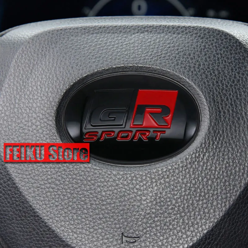 Car Steering Wheel Logo Modification Car Interior Decor For Toyota Auto RAV4 Corolla Prius Vios Camry RG Sticker Accessory