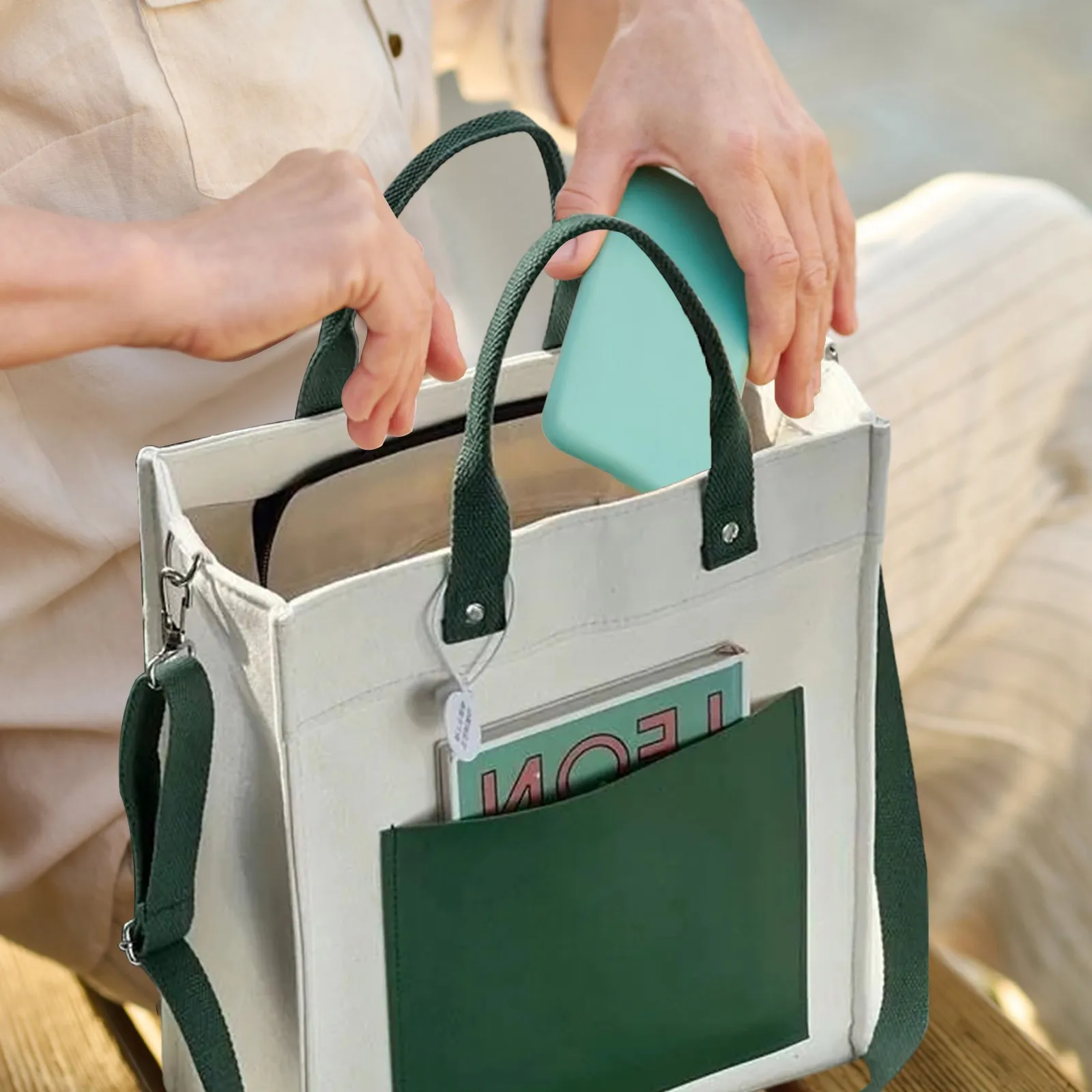 

Tutoring Bag Large Capacity Three-dimensional Shaped Student Canvas Bag Simple Canvas Tote Bag For Women For Women Crossbody