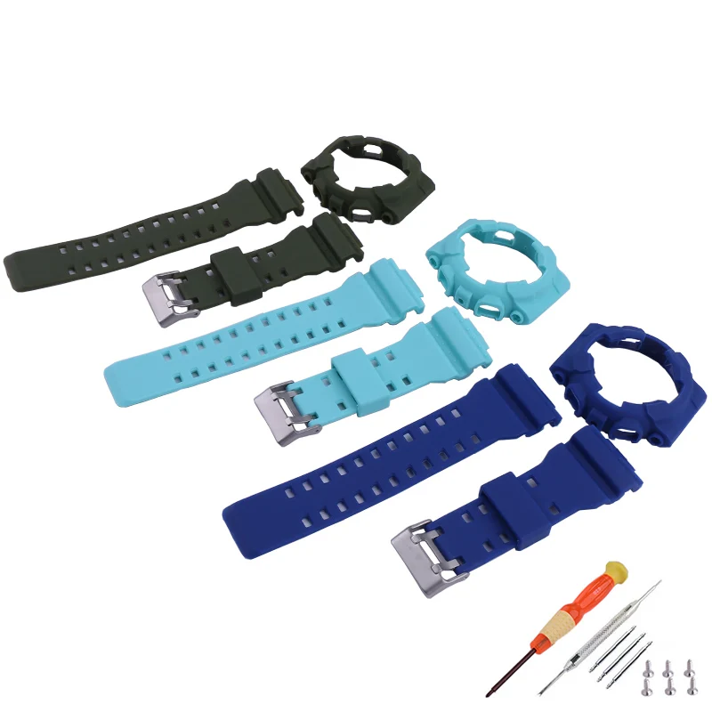 Accessori per custodia con cinturino per orologio in resina da uomo compatibili con Casio G-shock GD GA110 120 140 GLS GAX100 cinturino sportivo in gomma