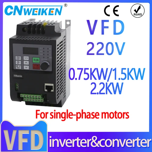 단상 220V 워터 펌프 모터 속도 제어용 VDF 미니 220V 0.75KW/1.5KW/2.2KW/4KW 가변 주파수 인버터
