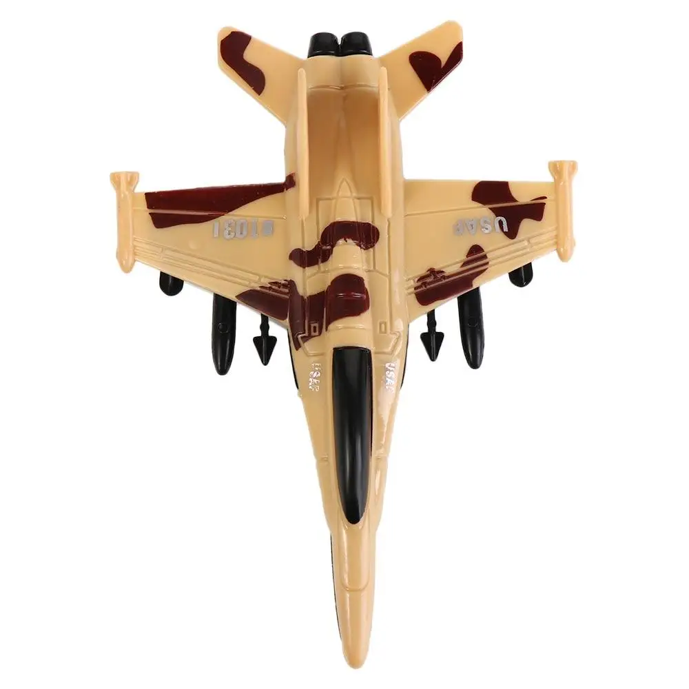 Mini Gifts Pull Back Fighter Model Toy Classic Plastic Camouflage Fighter Outdoor Pull Back Aircraft Gift for Boy