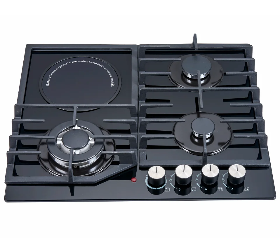 موقد غاز تجاري بأربعة شعلات 2025 - موقد من الفولاذ المقاوم للصدأ ذو الوقود المزدوج من Blue Flame NG/LPG