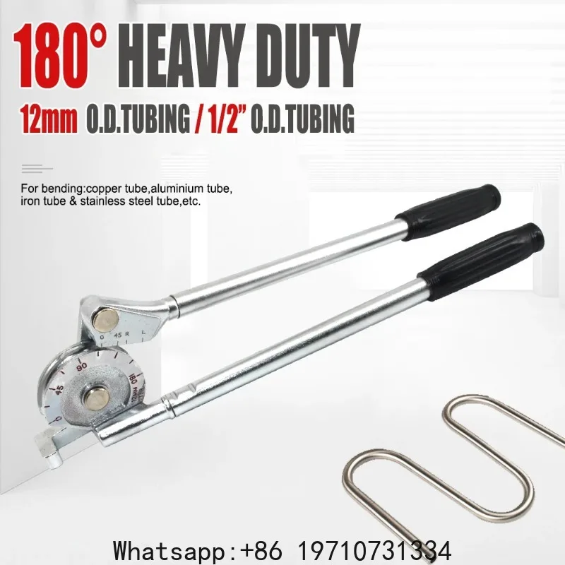180 ° Heavy Duty Tube Bender 12mm/1/2'' O.D.TUBING 0-180 Degrees Pipe Bender and Tube Bending Manual Machine Tools