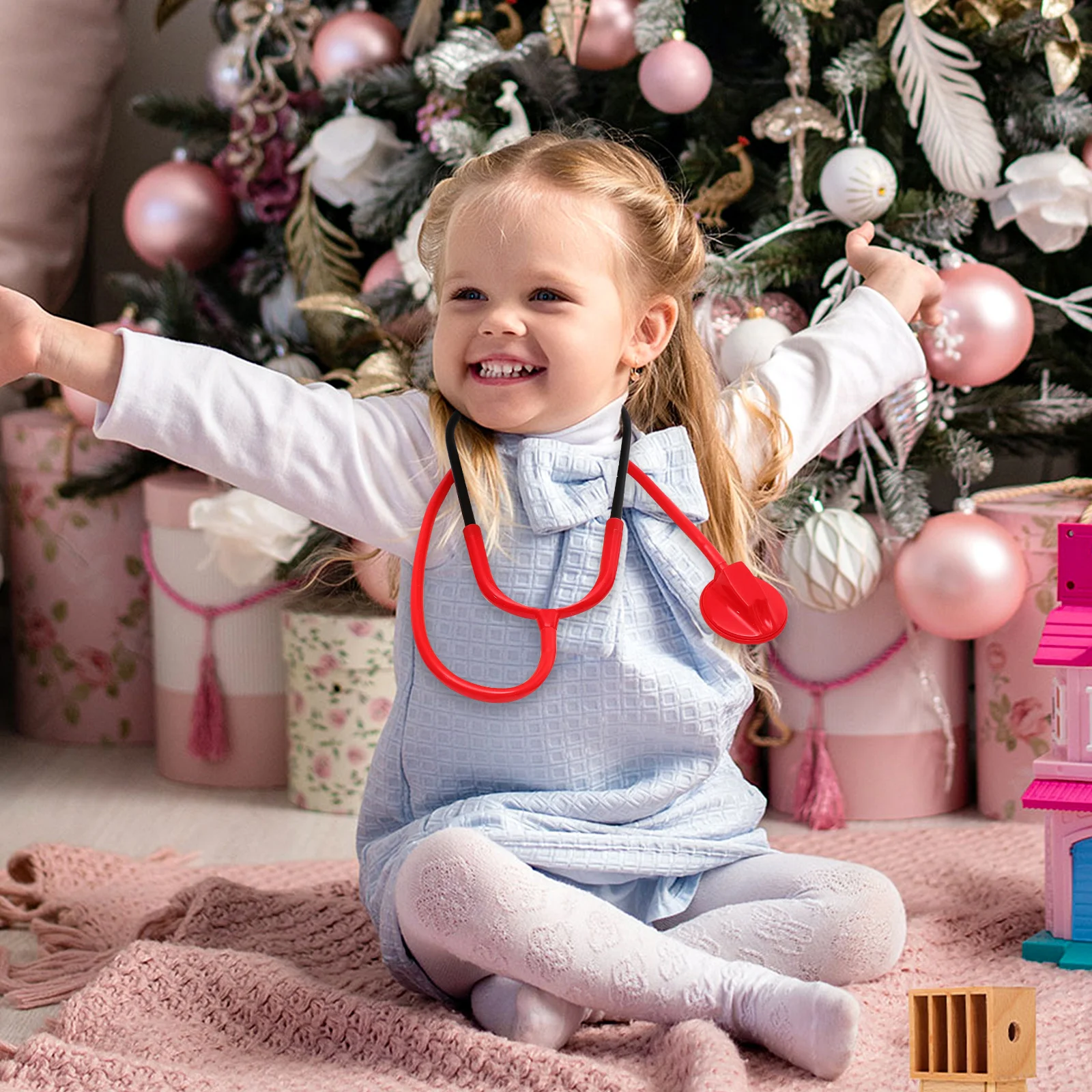 4-teiliges Stethoskop-Arzt-Spielset für Kinder, Rollenspiel-Spielzeug, Krankenschwester, vorgetäuscht, für Kinder