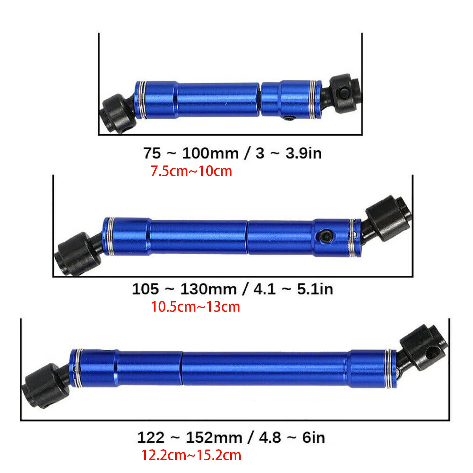 3 Pack Front Middle Rear CVD Alloy Drive Shaft W/ Screw For TRAXXAS TRX6 G63 6X6 1/10 RC Remote Control Car Model Spare Parts
