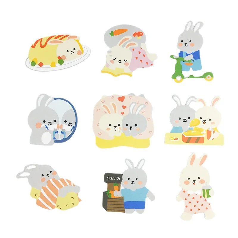 10/30/50pcs Cartoon Bunny Stickers Laptop Bicycle Guitar Skateboard Sticker Kid DIY Graffiti Waterproof Stickers Toy