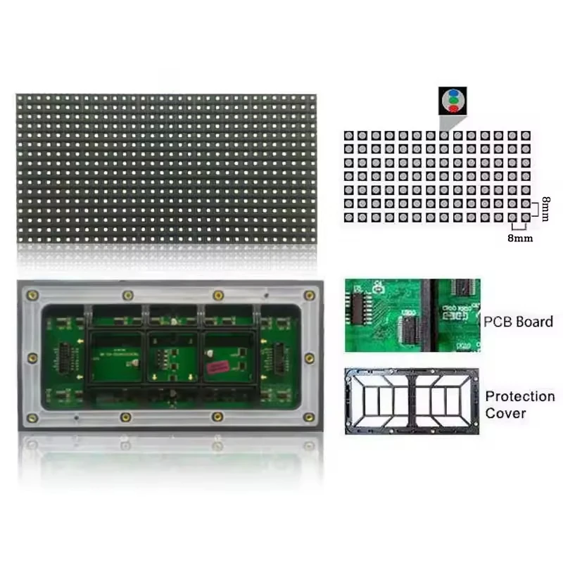 P8 Outdoor Full Color LED Module 320x160mm High Quality LED Display Screen Module for Fixed Installation