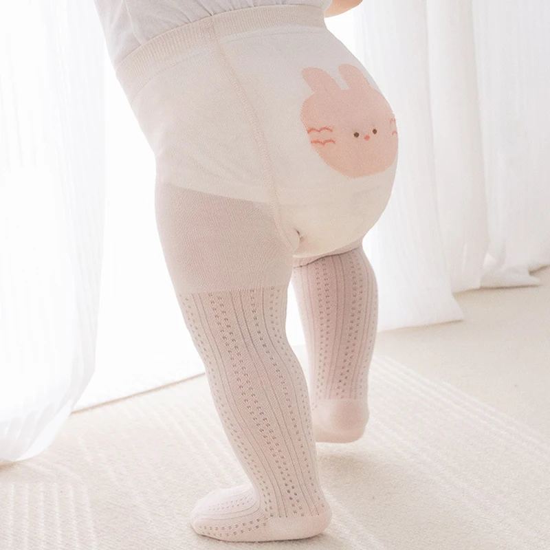 Baby Tights Summer Mesh Breathable Baby Legging Cute Cartoon Infant Pantyhose High Elastic Toddler Stocking