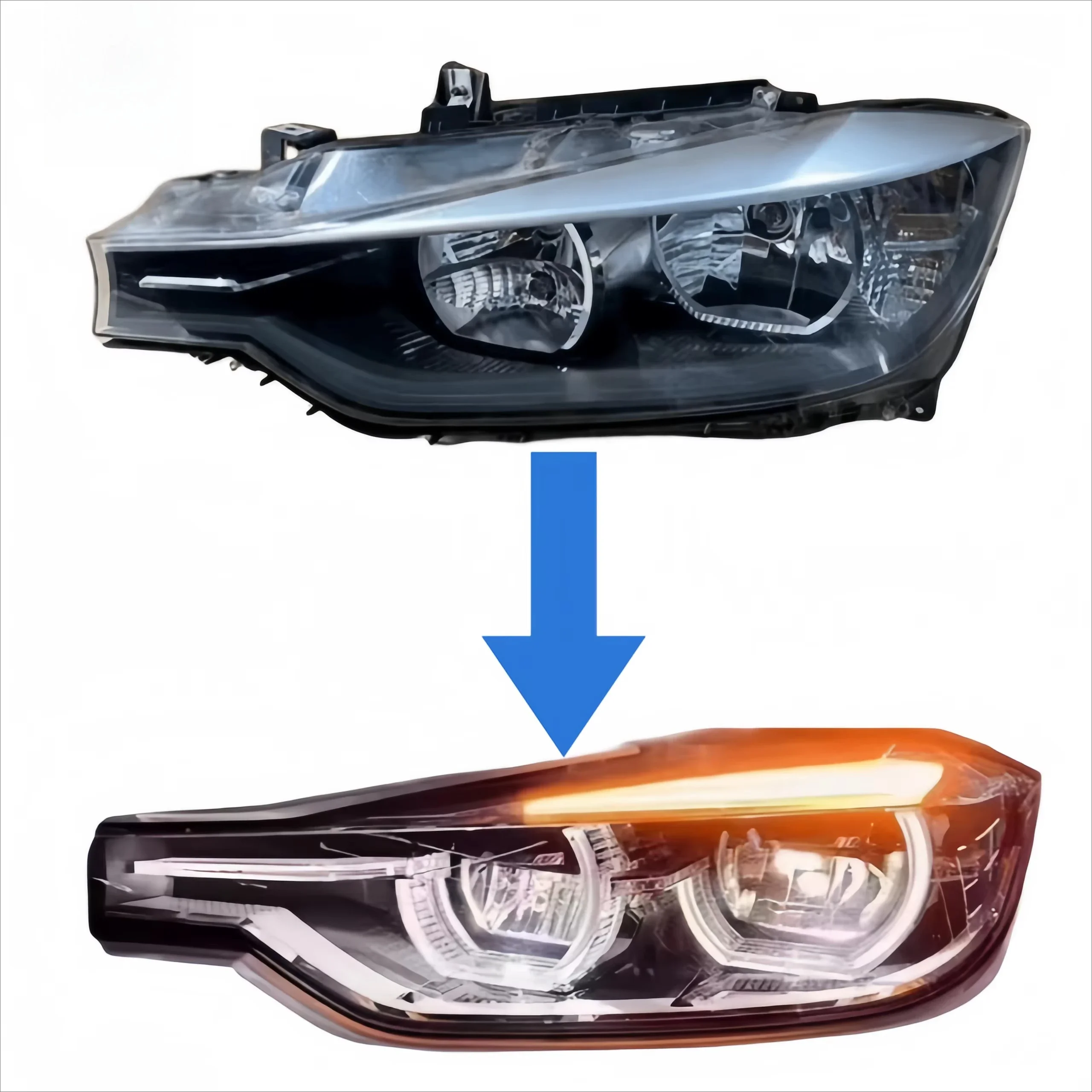 

Новые прозрачные галогенные лампы H4 12В для фар BMW 3 серии F30 (2013-2015) - встраиваемые