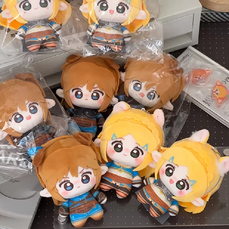 【In Stock】The Legend Of Zelda Zelda And Link Plush Toy Figurine Keychain Kawaii Ornament Collection Birthday Gift For Fans
