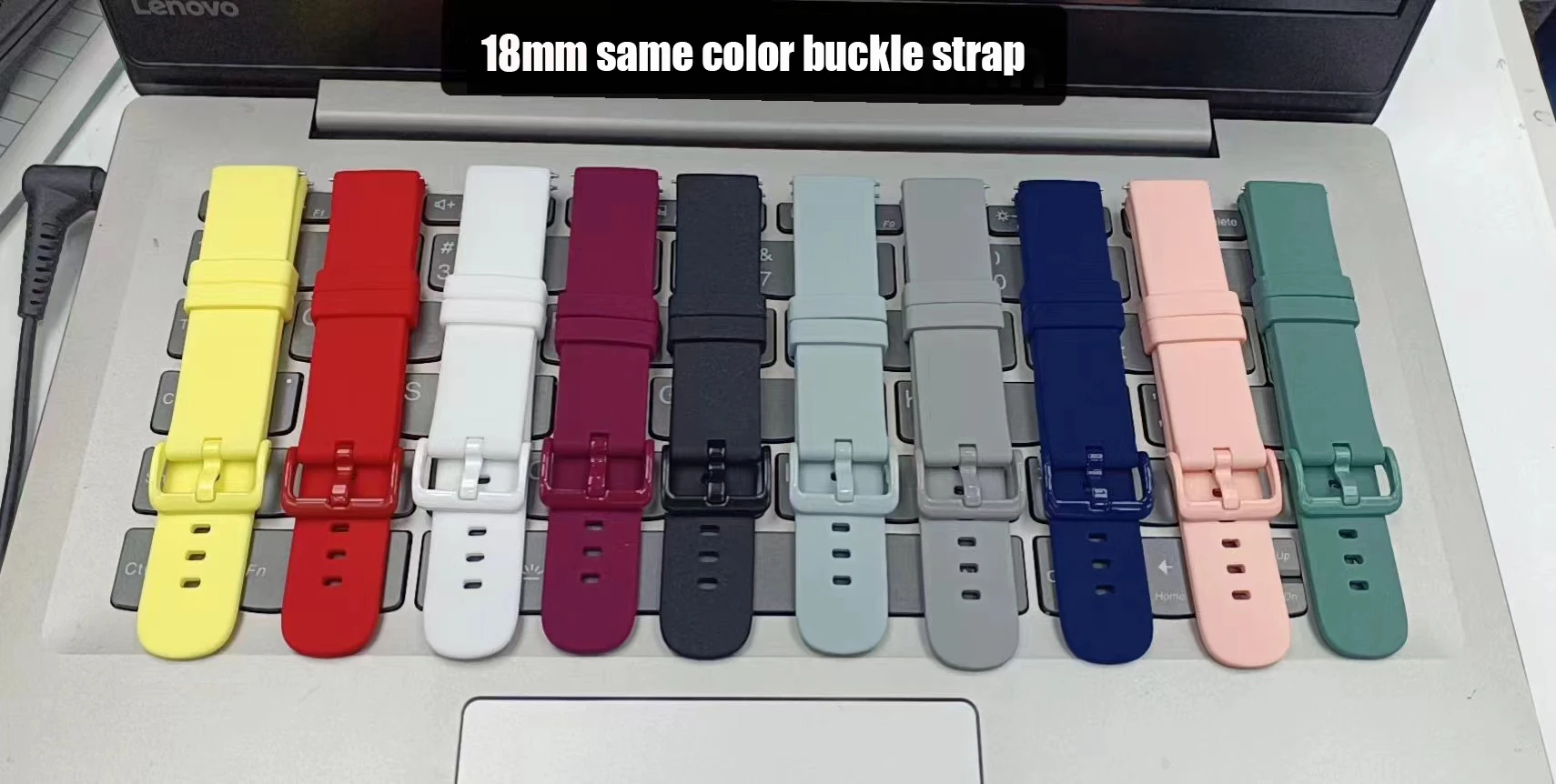 Correa de silicona con hebilla de color para reloj inteligente, pulsera de 18MM para Fossil Gen 4 Q Venture HR/Gen 3 Q Venture, Ticwatch C2