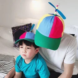 Funny Snapback Hat Helicopter Propeller Adventure Dad Hat Rainbow Bamboo Dragonfly Baseball Cap For Adult Kids Boys Girls