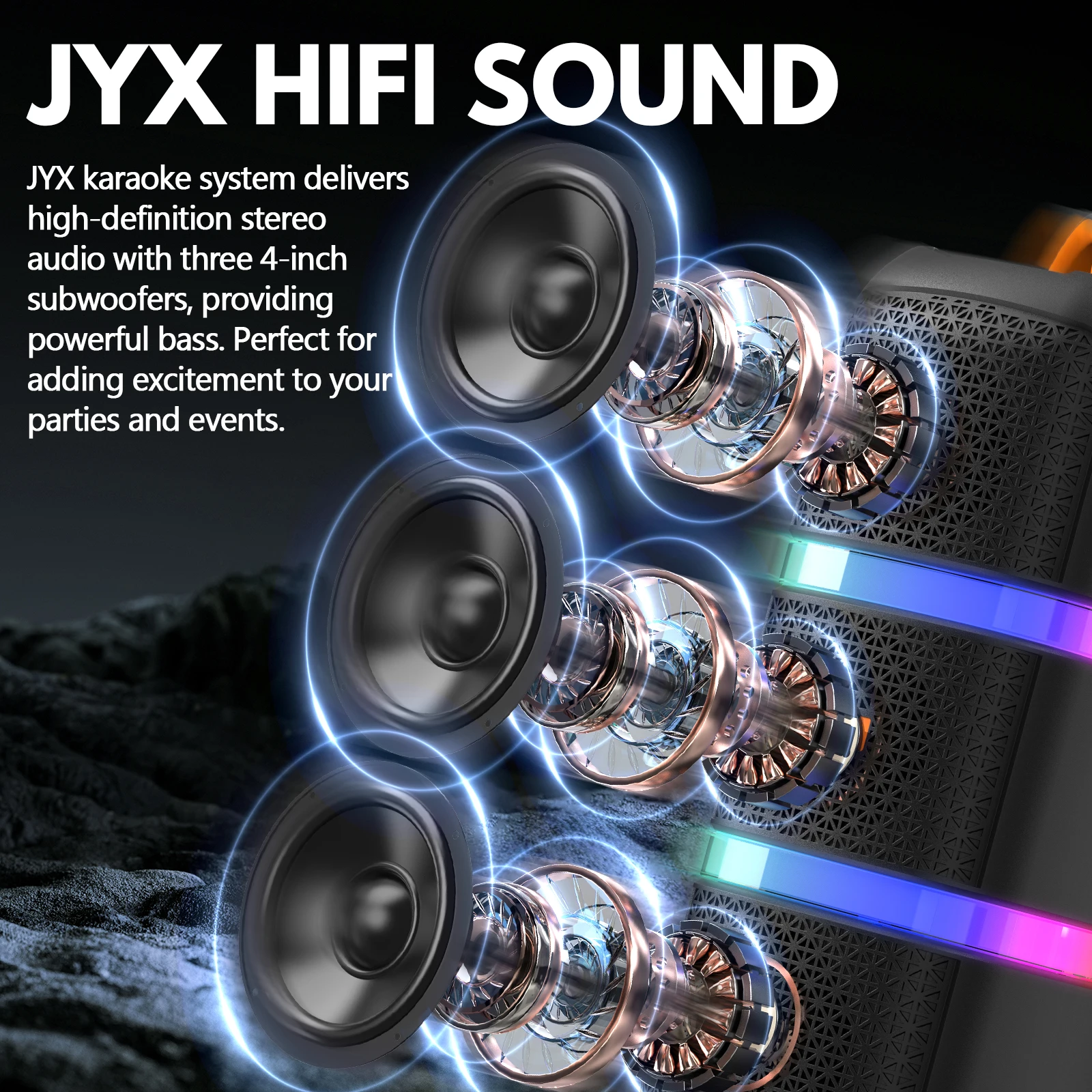 Беспроводные микрофоны FanFun 2 серии T19-T Караоке-машина с регулировкой высоких/низвых частот, беспроводная система PA, 8 звуковых эффектов