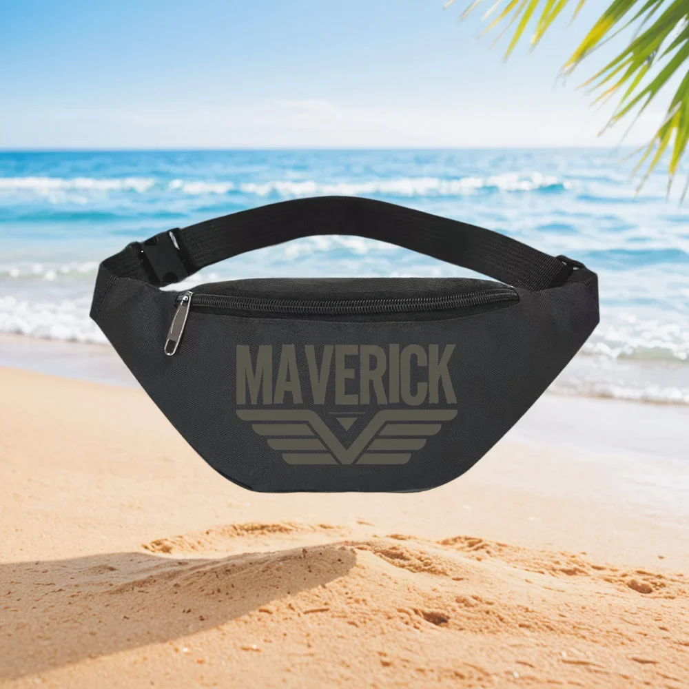 Maverick Wings Logo Stylish Men's Wallet Waist Backpack Crossbody Chest Bag Street Casual Sporty Fashionable Simple Unique Print