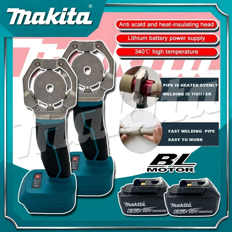 

Makita Electric Pipe Welding Machine Cordless Fuser PPR PE Soldering Iron Plastic Tube PP Heating Hot Melt For 18V Battery