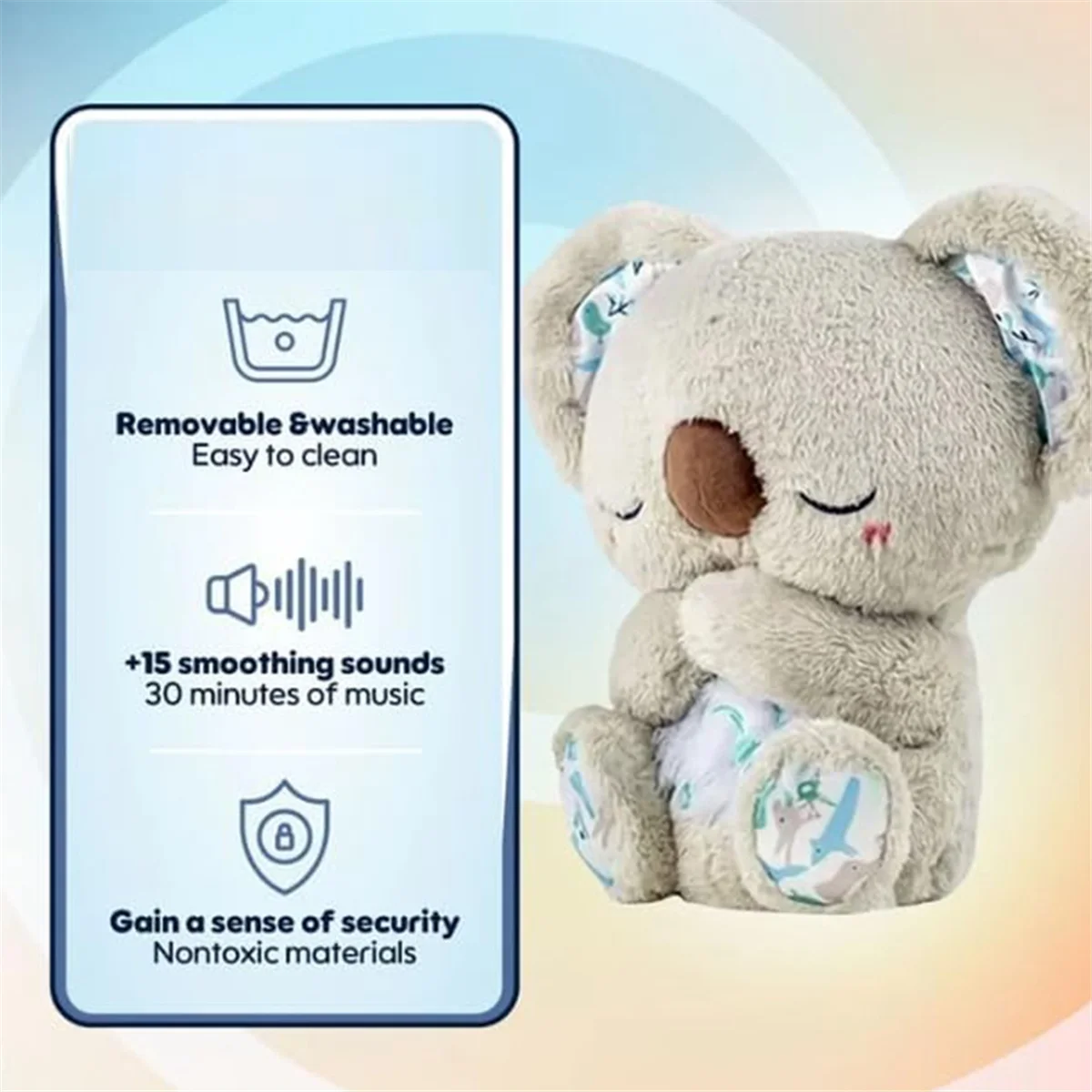 Calming Otters ansia Otters Sleep Otters sollievo dall'ansia Koala the Relief Koala Breathing peluche con musica 1 pz