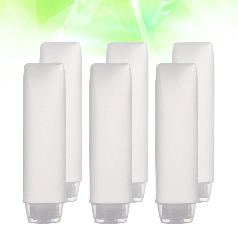 6pcs Body Emulsion Bottles Storage Bottles Squezee Type Containers Gel Holder 50ml Dispensers